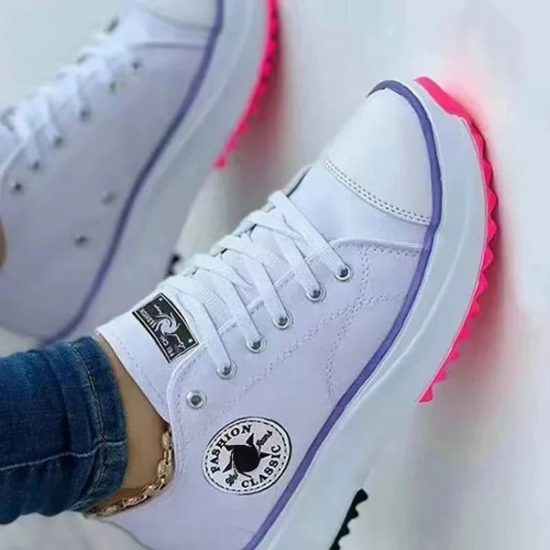 2024 New Fashion Summer Women Casual Classic Sneakers Women Platform Sport Comfort Shoes Female Lace up Tennis Shoes Size 43