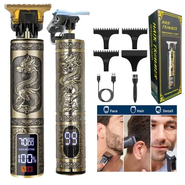 Rechargeable Barber Mens Hair Trimmer Clipper Shaver Cutter Cutting Machine