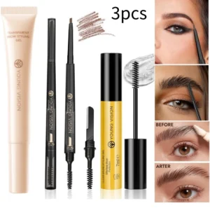 YOUNG VISION Brow Gel + Brow Razor + Brow Pencil 3-Piece Set 3D Sculpting Waterproof Defined Brow Pencil & Gel Kit Woman makeup