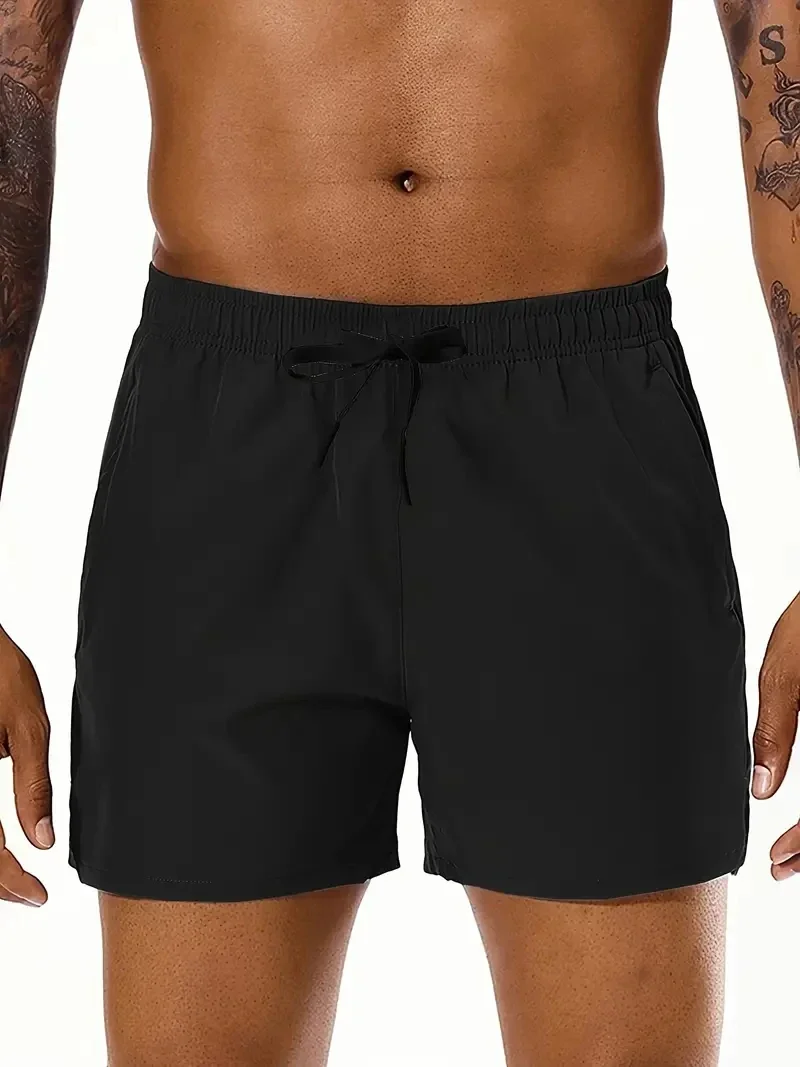 Men 2025 New Summer Beach New Models Solid Color Fashion Leisure Comfortable Elastic Waist Double Pockets Cool Sports Shorts - Image 4