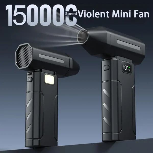 X8 Brushless Turbo Jet Fan Blower 150000RPM Powerful Electric Air Blower Vacuum Dust Cleaner Portable Dust Cleaner Violent Fan