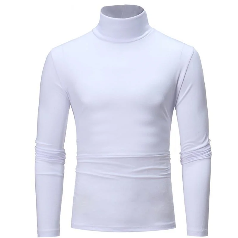 Thermal Underwear Tops Men Winter Clothes Thermal Shirt Autumn Men's Winter Tights High Neck Thin Slim Fit Long Sleeve T-shirt - Image 10