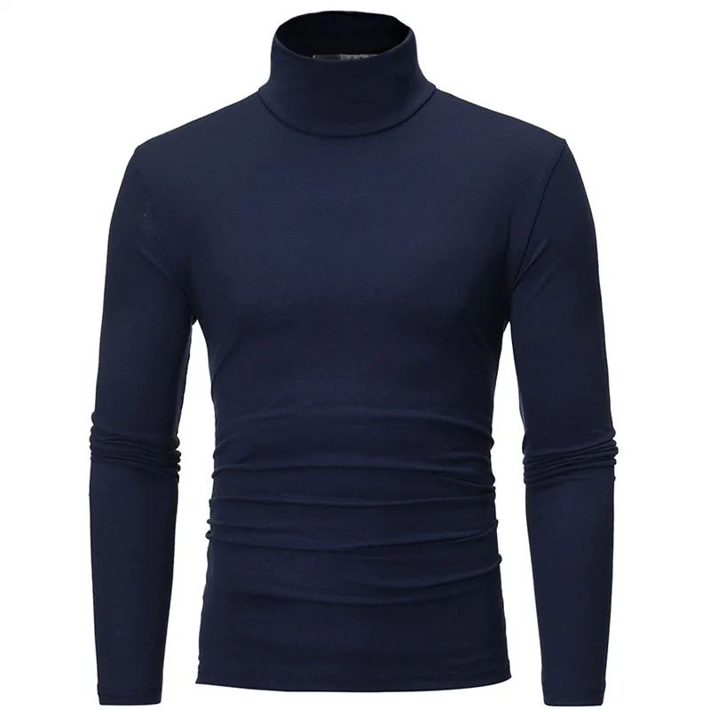 Thermal Underwear Tops Men Winter Clothes Thermal Shirt Autumn Men's Winter Tights High Neck Thin Slim Fit Long Sleeve T-shirt - Image 9