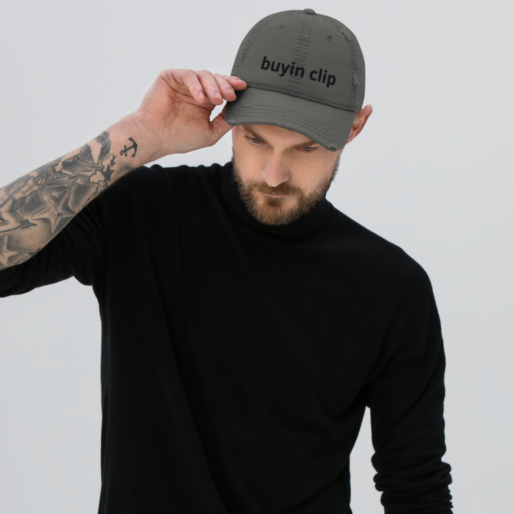 BUYIN CLIP Distressed Dad Hat