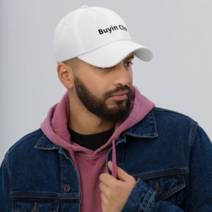 BUYIN CLIP Classic White Dad Hat